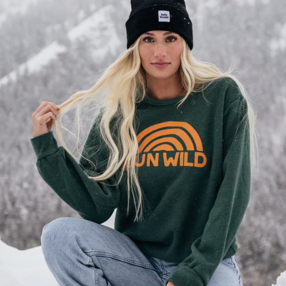 Worn 2x -INDY BRAND RUN WILD SWEATSHIRT - Medium